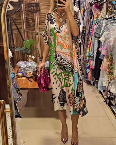 Lesedi | Women's Colourful Leopard Print Maxi Dress