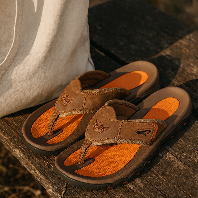 James | Men's Leather Comfort Summer Rugged Sandals