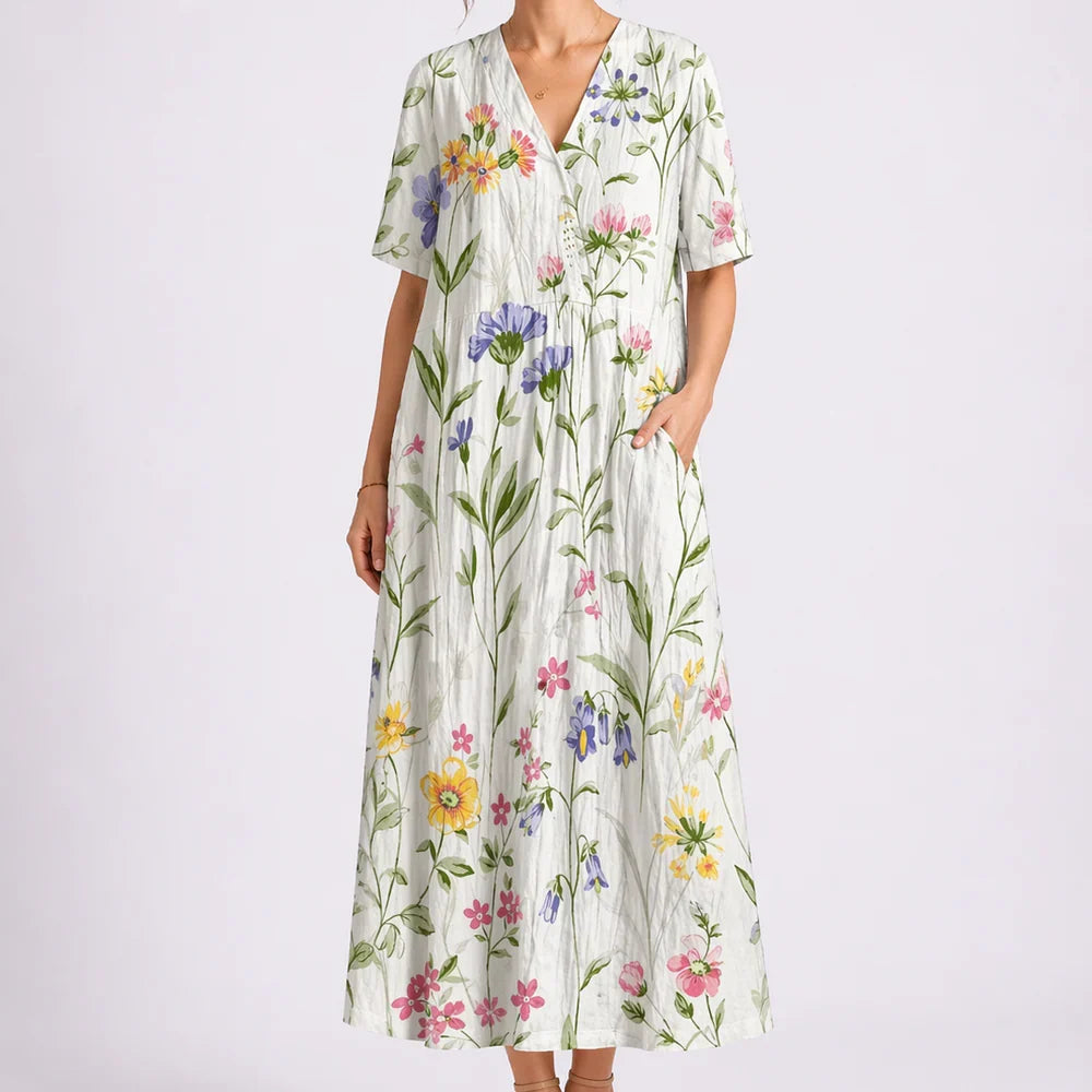 Jade | Women’s Elegant Floral Midi Dress