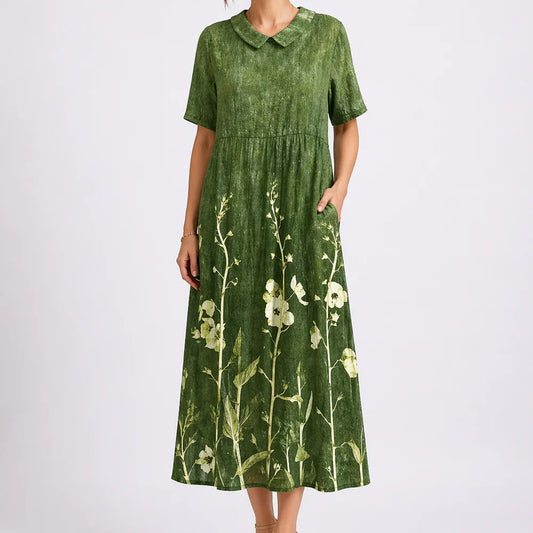 Jade | Women’s Elegant Floral Midi Dress