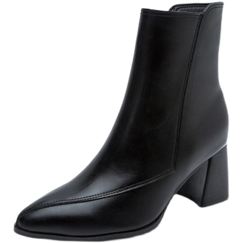 Melanie | Women's Sleek Block-Heel Ankle Boots
