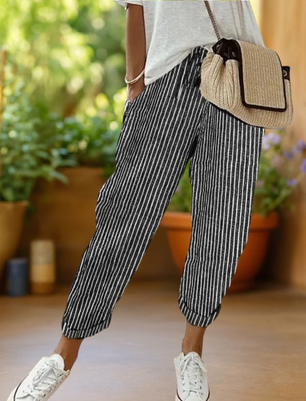 Bongiwe | Striped Drawstring Trousers