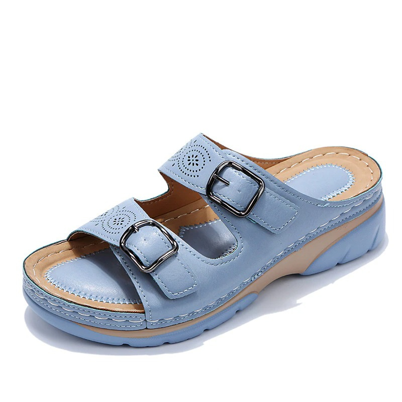 Gail | Women's Buckle Comfort Summer Slides