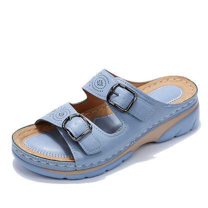 Gail | Women's Buckle Comfort Summer Slides