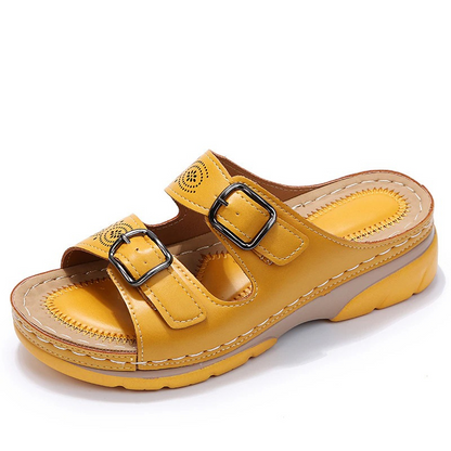 Gail | Women's Buckle Comfort Summer Slides