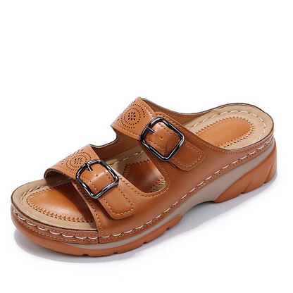 Gail | Women's Buckle Comfort Summer Slides