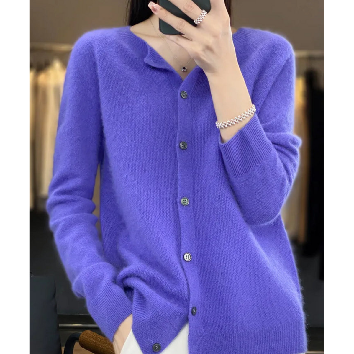 Laura | Women's Light Classic Button Cardigan