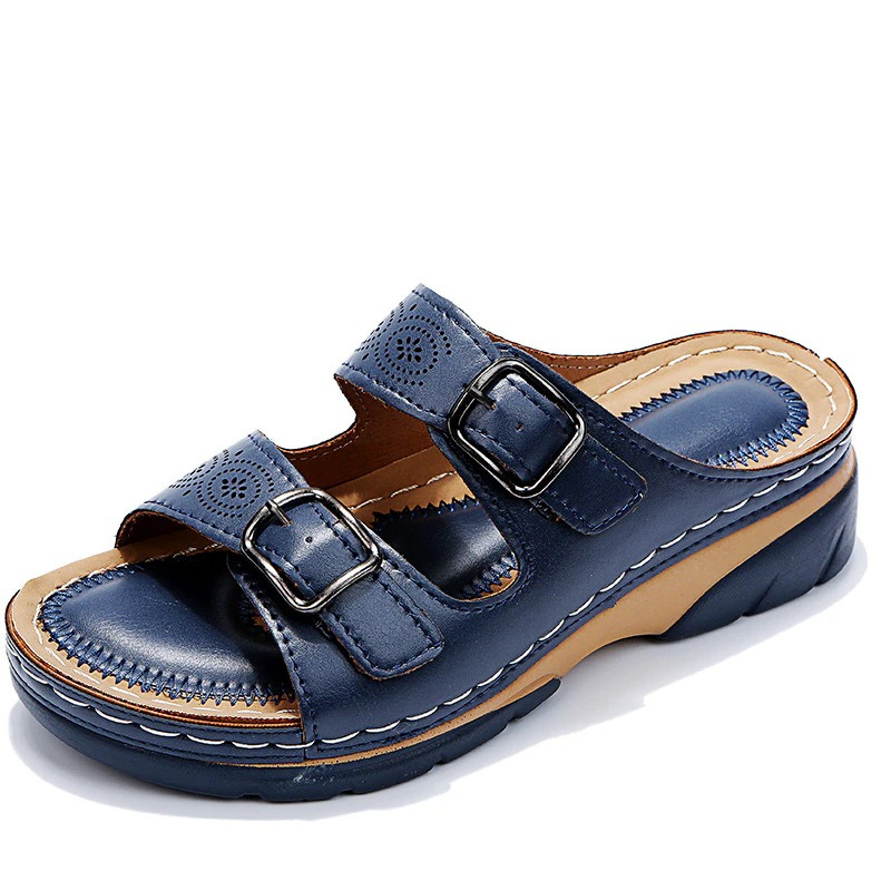 Gail | Women's Buckle Comfort Summer Slides