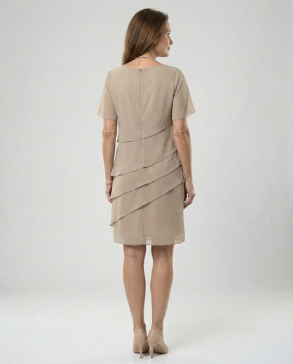 Petra | Women's Layered Chiffon Midi Dress