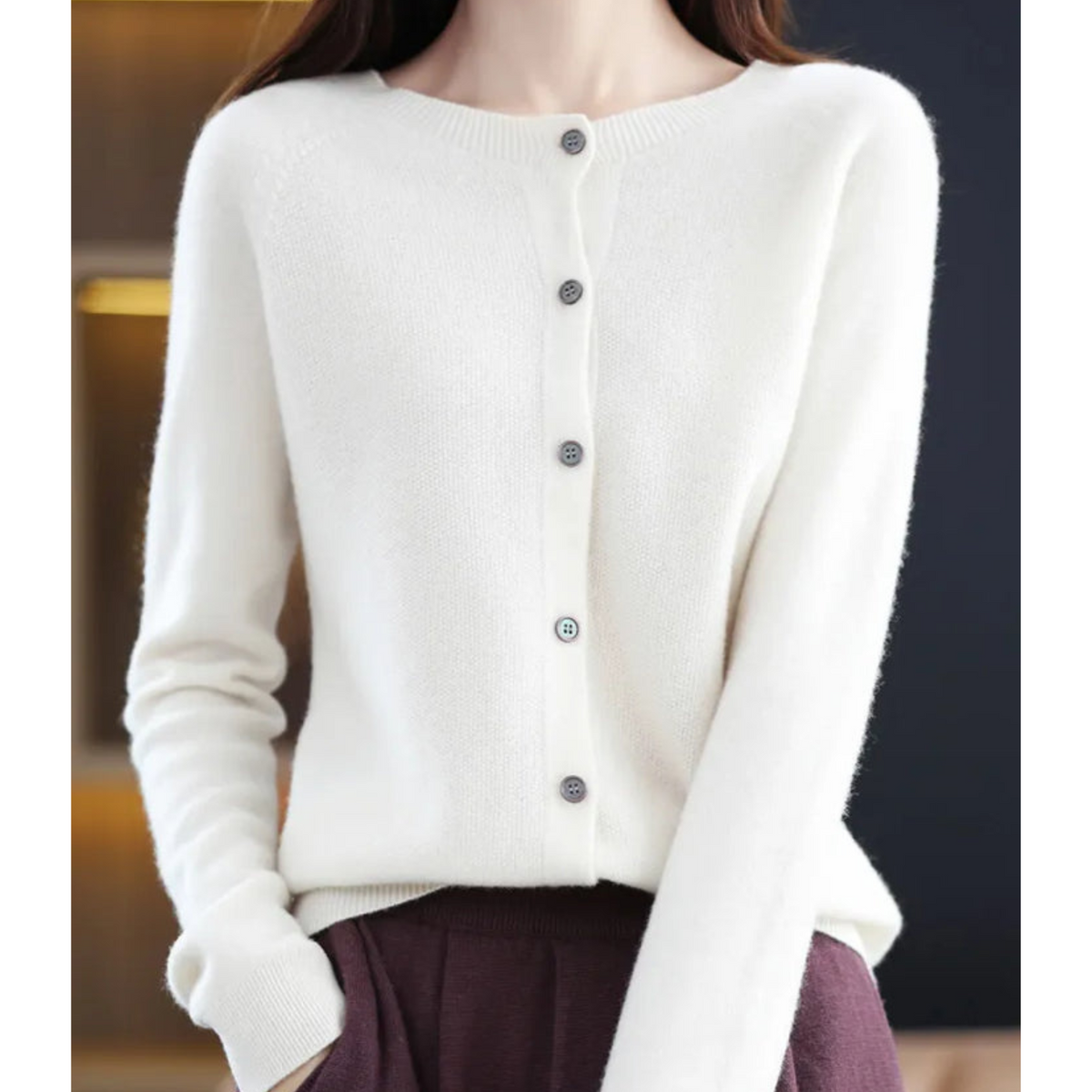 Laura | Women's Light Classic Button Cardigan