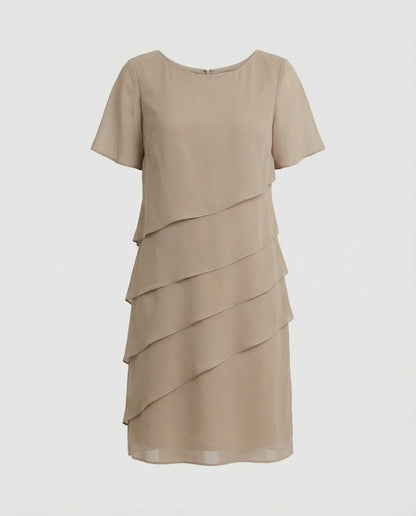 Petra | Women's Layered Chiffon Midi Dress