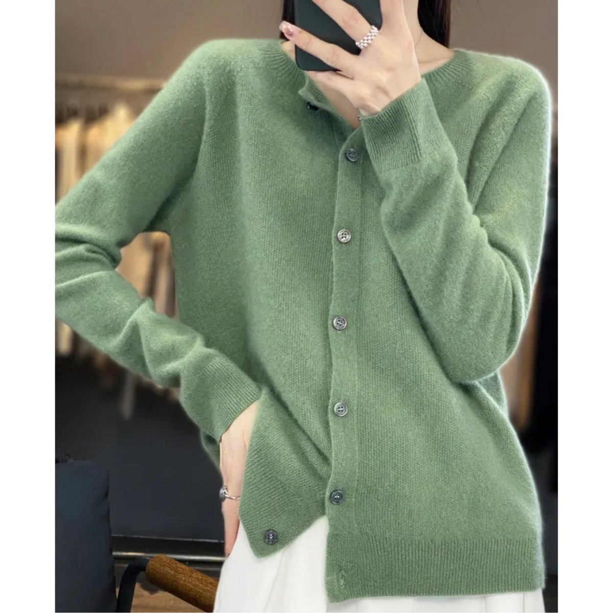 Laura | Women's Light Classic Button Cardigan