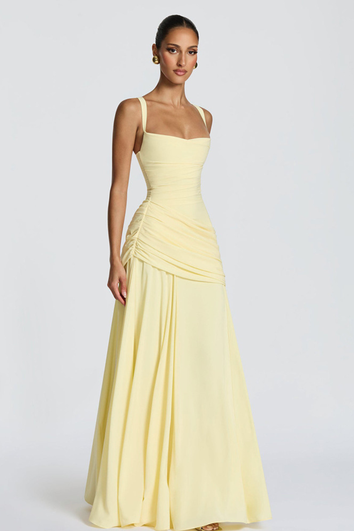 Jenna | Women's Draped Waist Maxi Dress