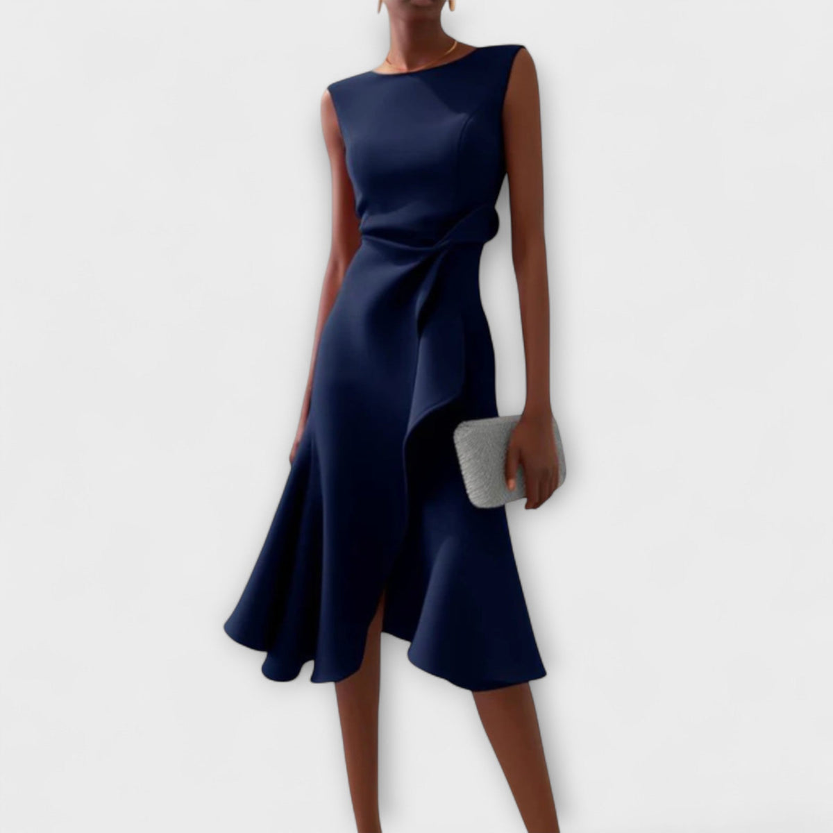 Ayanda | Women's Sleeveless Structured Midi Dress