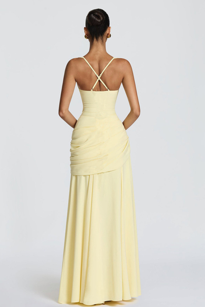 Jenna | Women's Draped Waist Maxi Dress