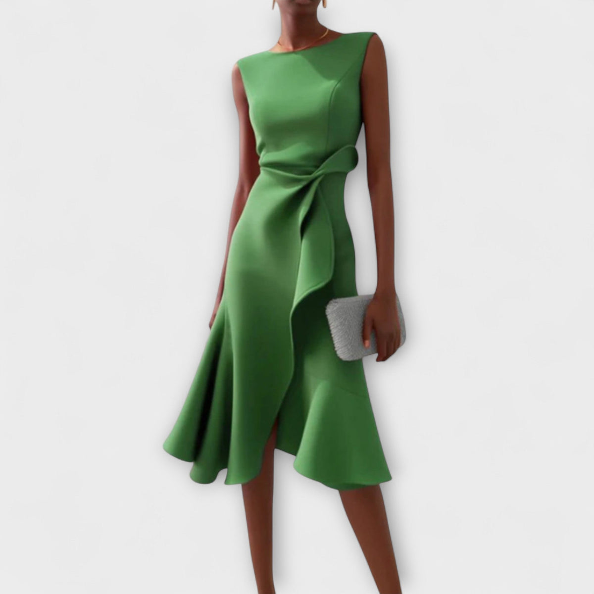 Ayanda | Women's Sleeveless Structured Midi Dress