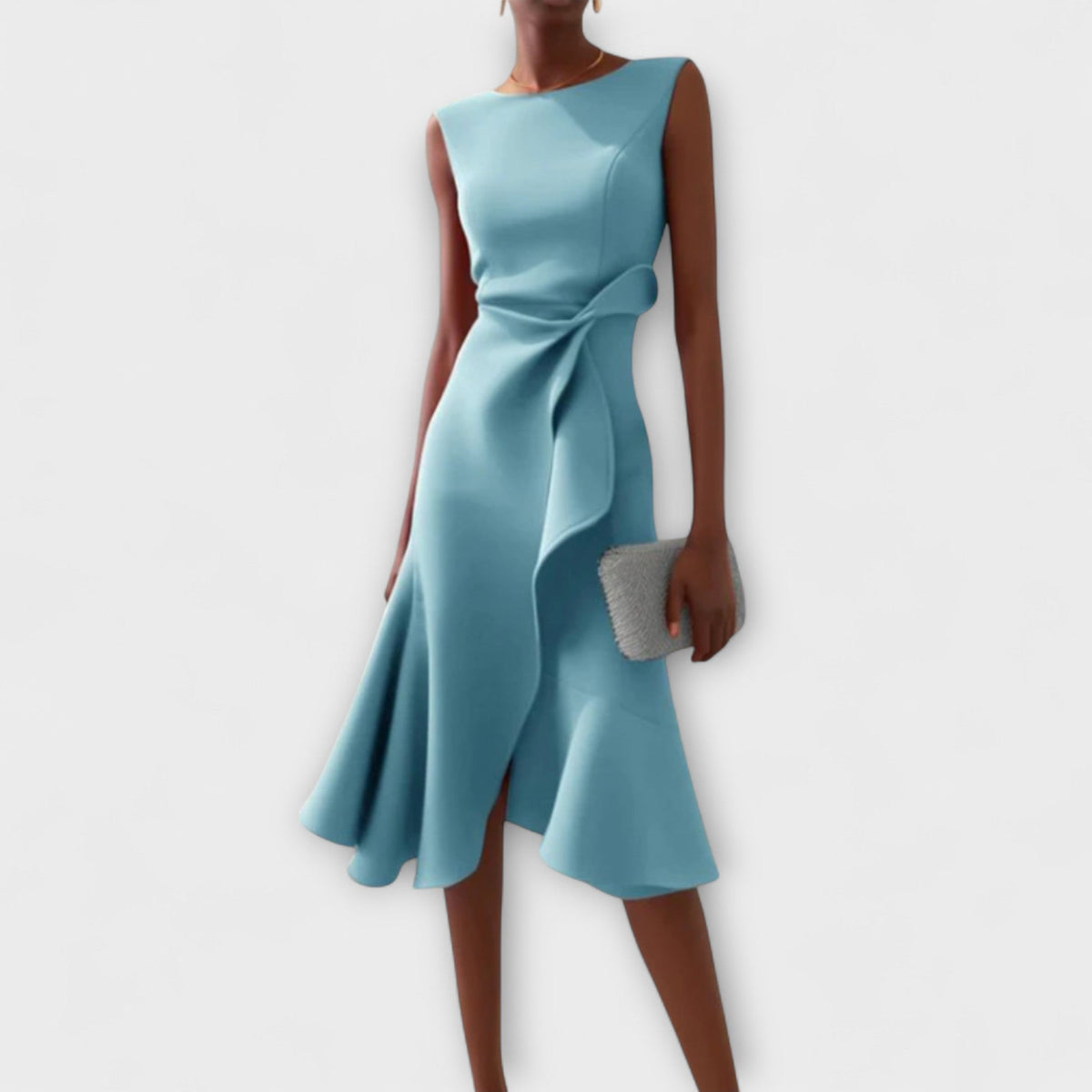 Ayanda | Women's Sleeveless Structured Midi Dress