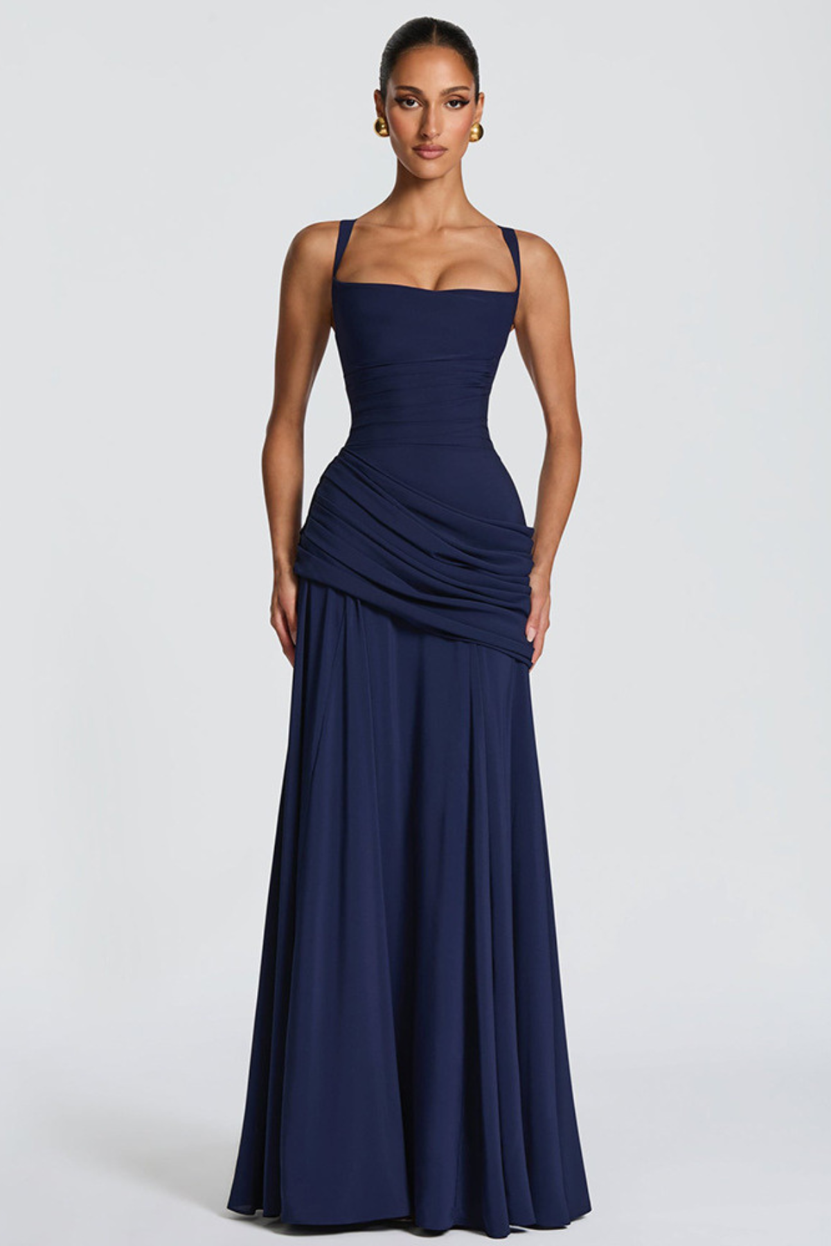 Jenna | Women's Draped Waist Maxi Dress