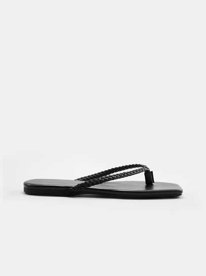Kaci | Women’s Braided Leather Square-Toe Sandals
