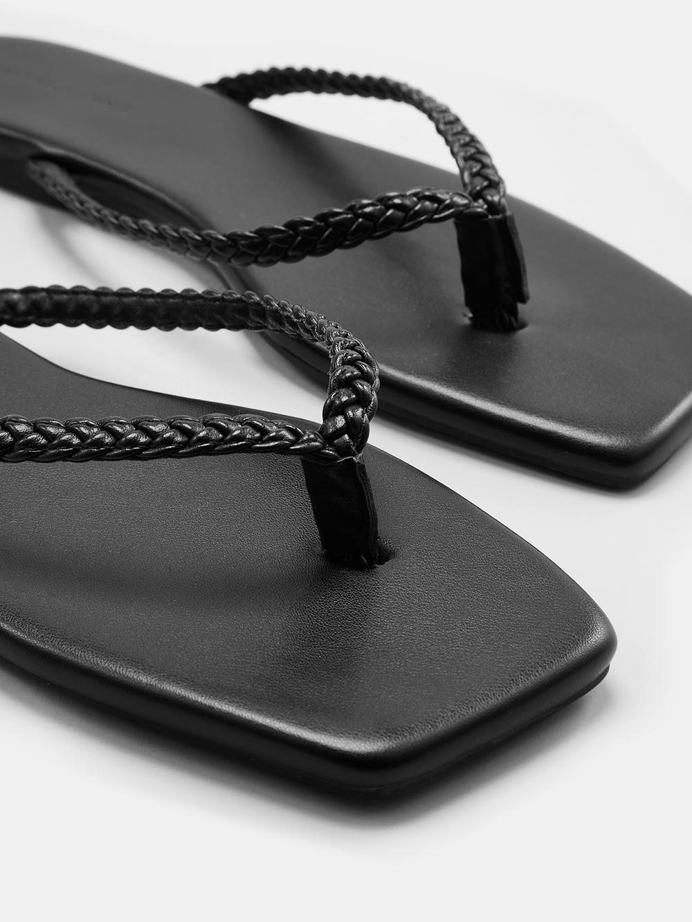 Kaci | Women’s Braided Leather Square-Toe Sandals
