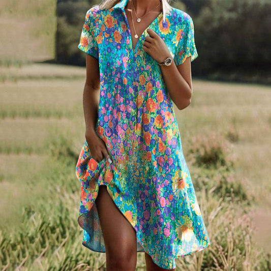 Els | Women's Stylish Collared Midi Sundress