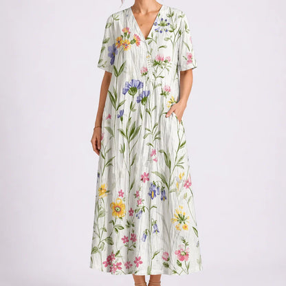 Jade | Women’s Elegant Floral Midi Dress