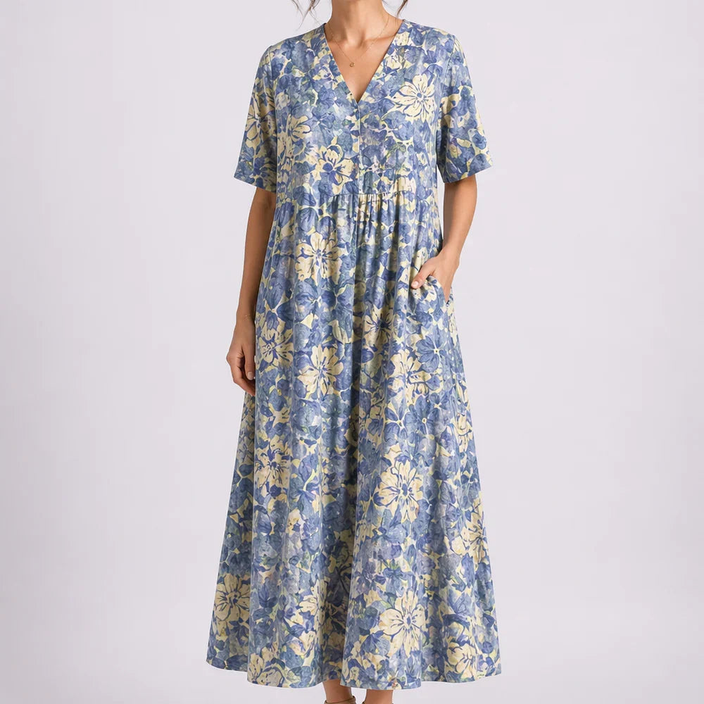 Jade | Women’s Elegant Floral Midi Dress
