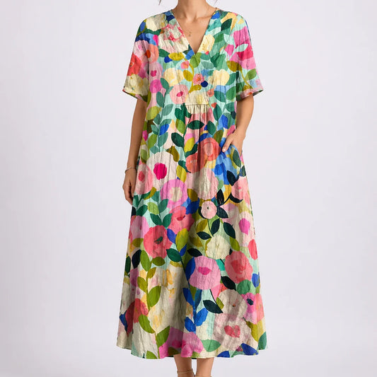 Jade | Women’s Elegant Floral Midi Dress