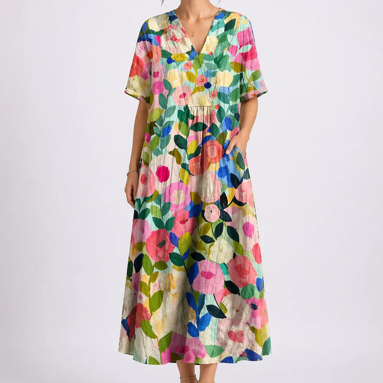 Jade | Women’s Elegant Floral Midi Dress