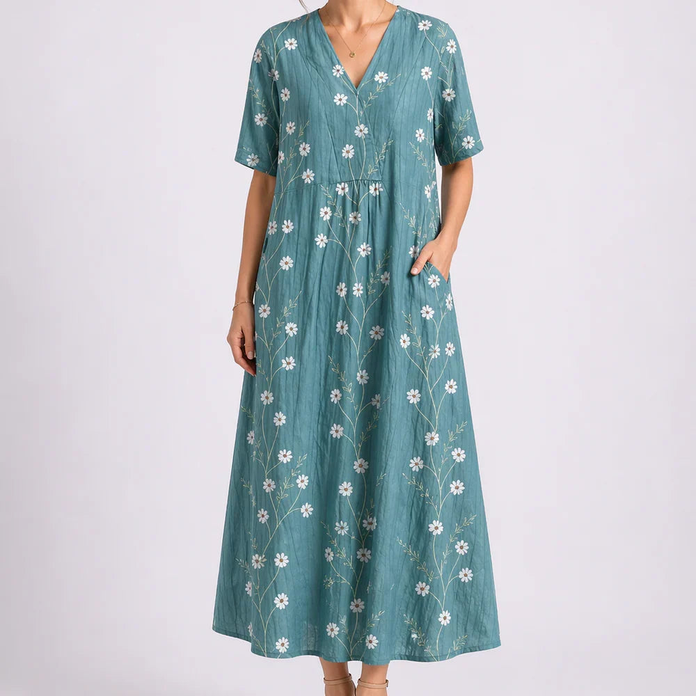 Jade | Women’s Elegant Floral Midi Dress