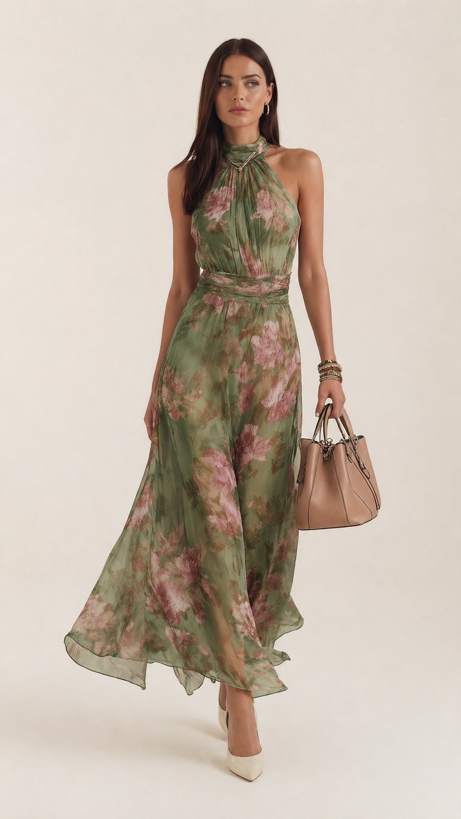 Broghan | Women's Elegant Floral Print Summer Dress