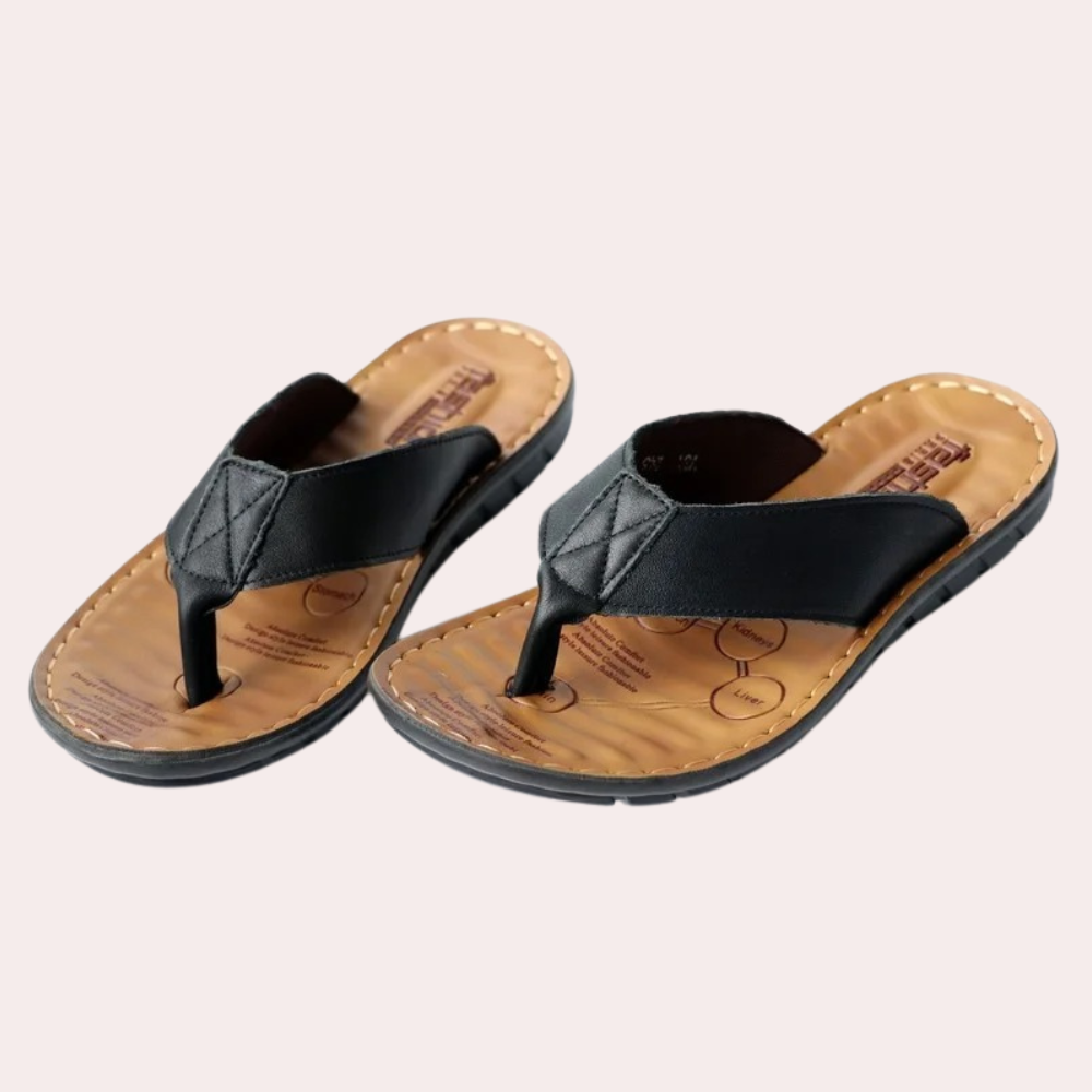 Miles | Men’s Leather Premium Flip Flop Summer Sandals