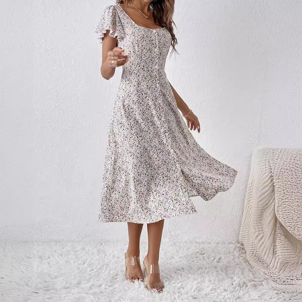 Ally | Women’s Floral Button-Front Midi Dress