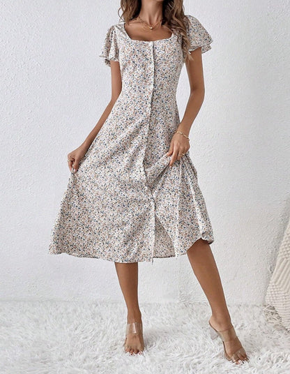 Ally | Women’s Floral Button-Front Midi Dress