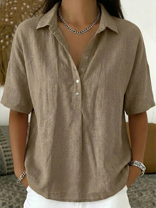 Julia | Women's Relaxed Button-Up Blouse