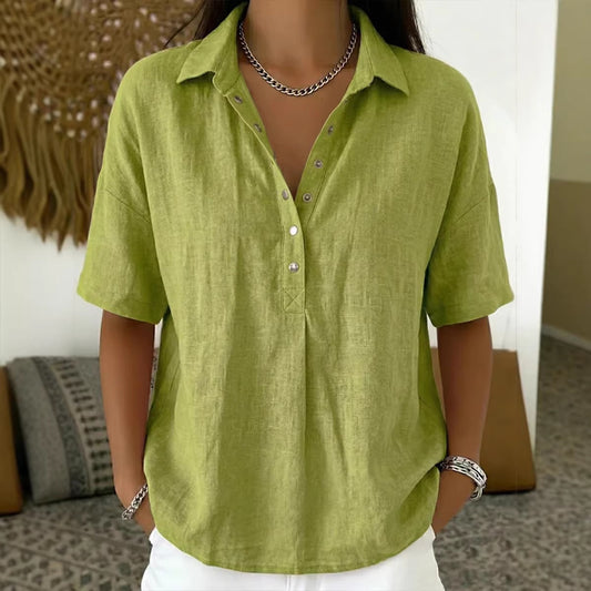 Julia | Women's Relaxed Button-Up Blouse