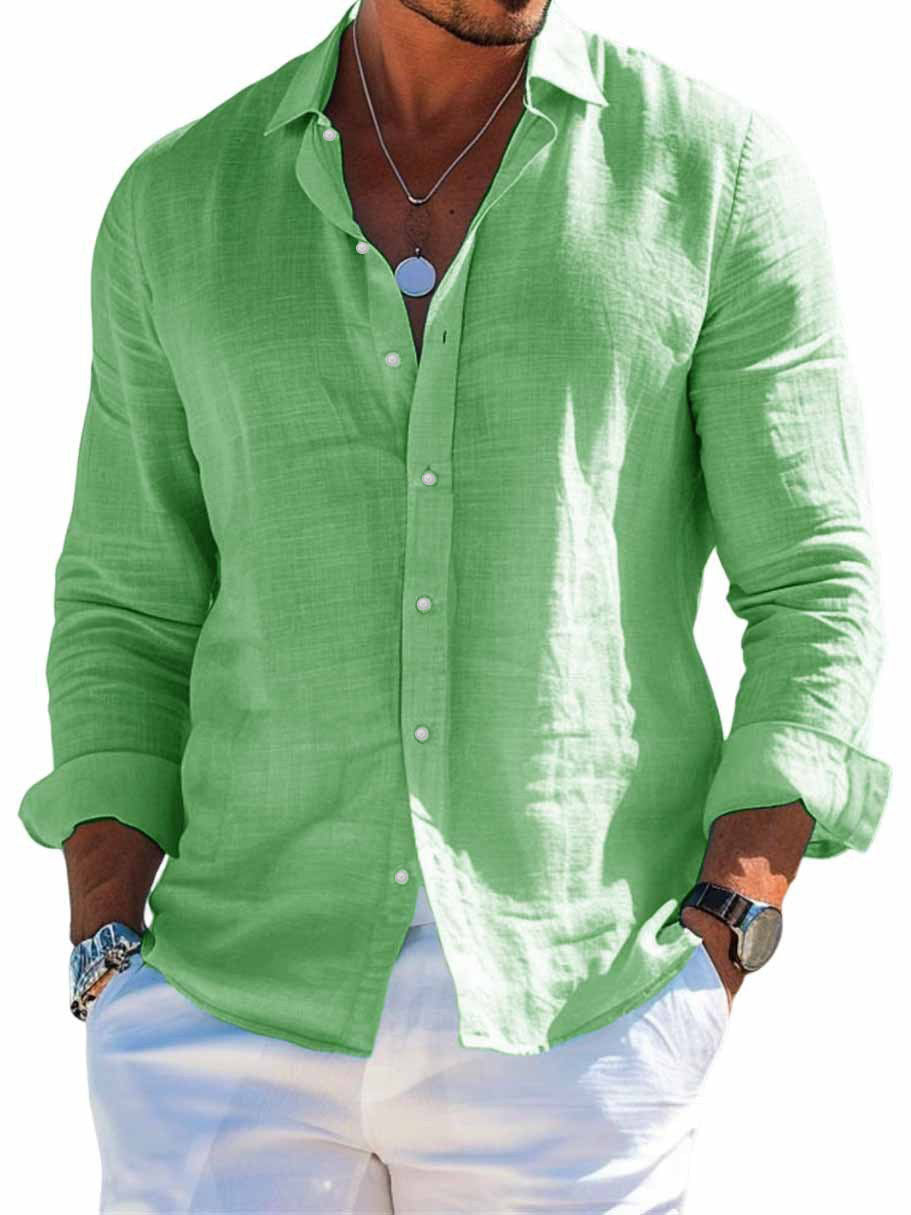 Ruan | Men's Lightweight Linen Button-Up Shirt