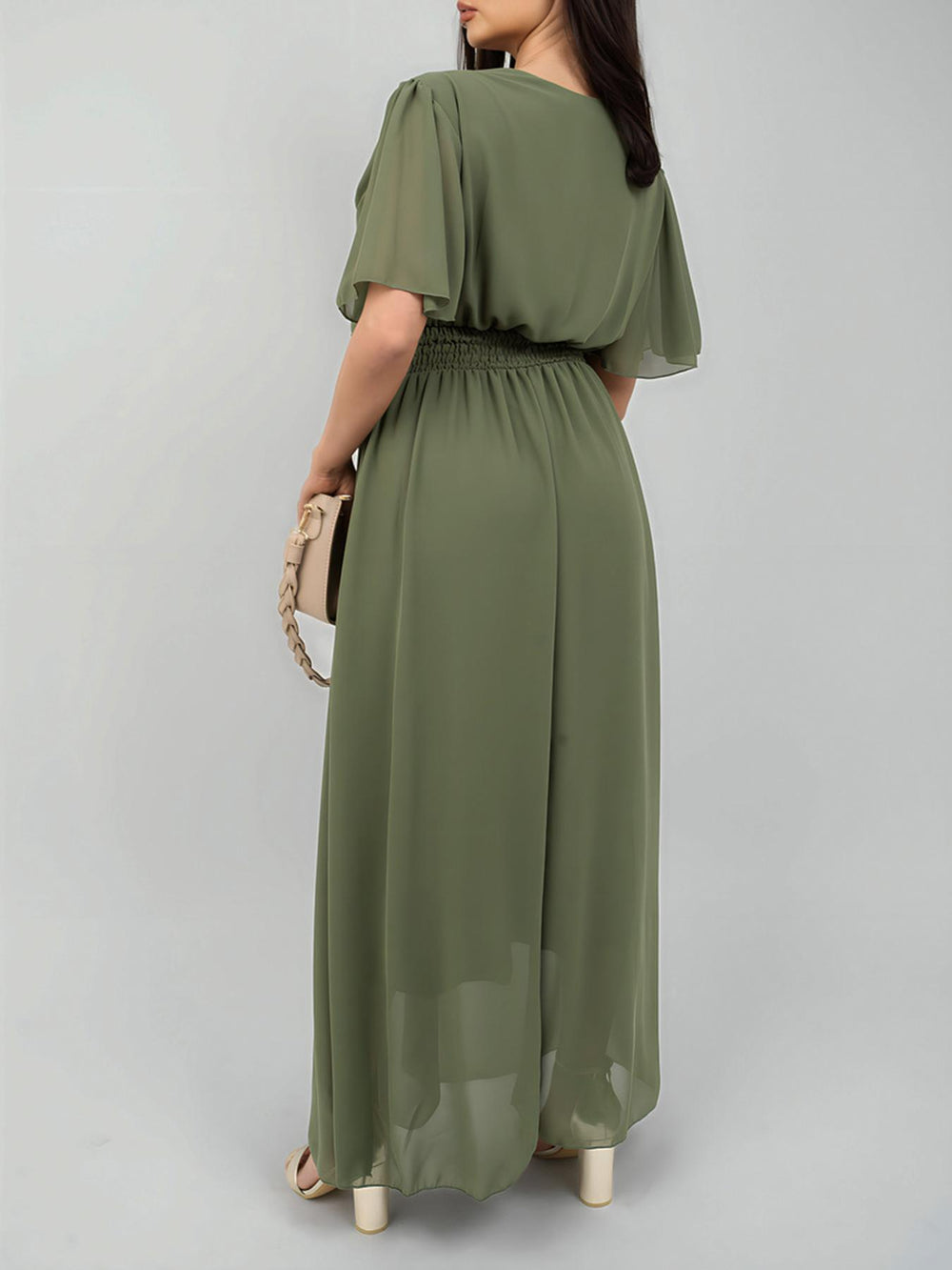 Marli | Women’s Elegant V-Neck Maxi Dress