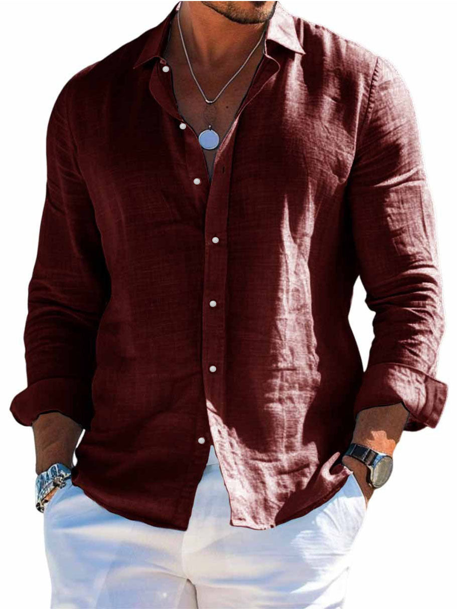 Ruan | Men's Lightweight Linen Button-Up Shirt