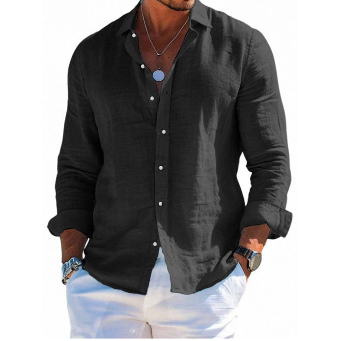 Ruan | Men's Lightweight Linen Button-Up Shirt