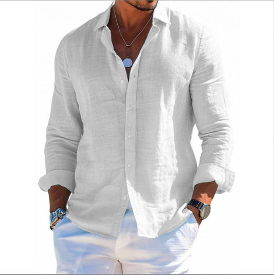 Ruan | Men's Lightweight Linen Button-Up Shirt