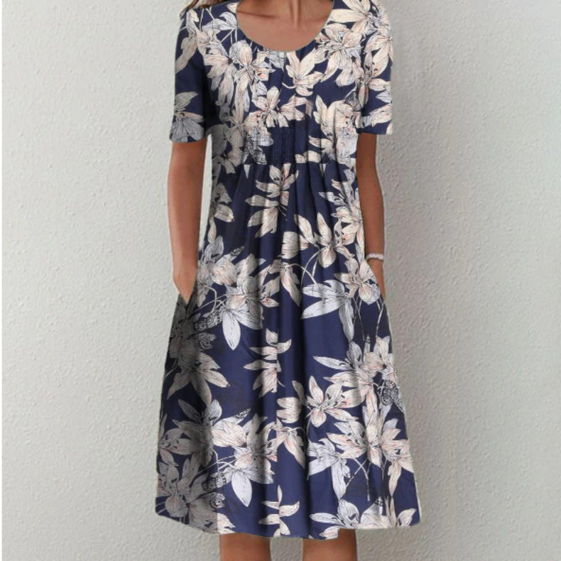 Danielle | Women's Floral Midi Dress for Effortless Elegance