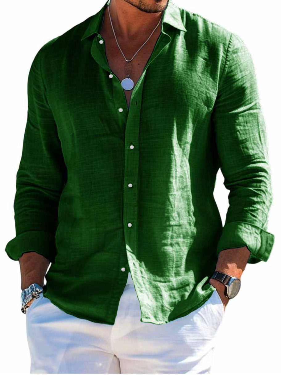 Ruan | Men's Lightweight Linen Button-Up Shirt