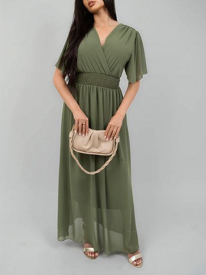 Marli | Women’s Elegant V-Neck Maxi Dress