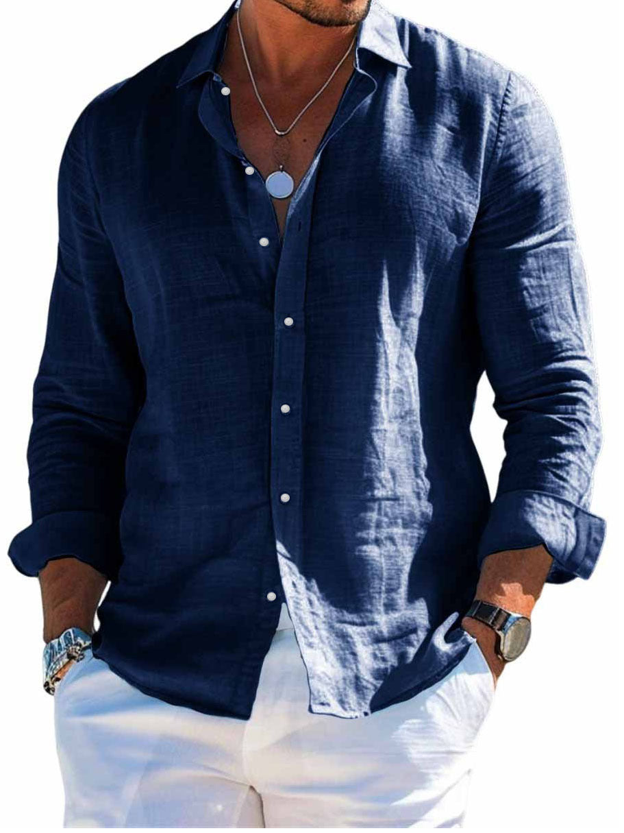 Ruan | Men's Lightweight Linen Button-Up Shirt
