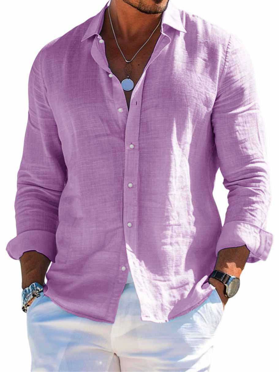 Ruan | Men's Lightweight Linen Button-Up Shirt
