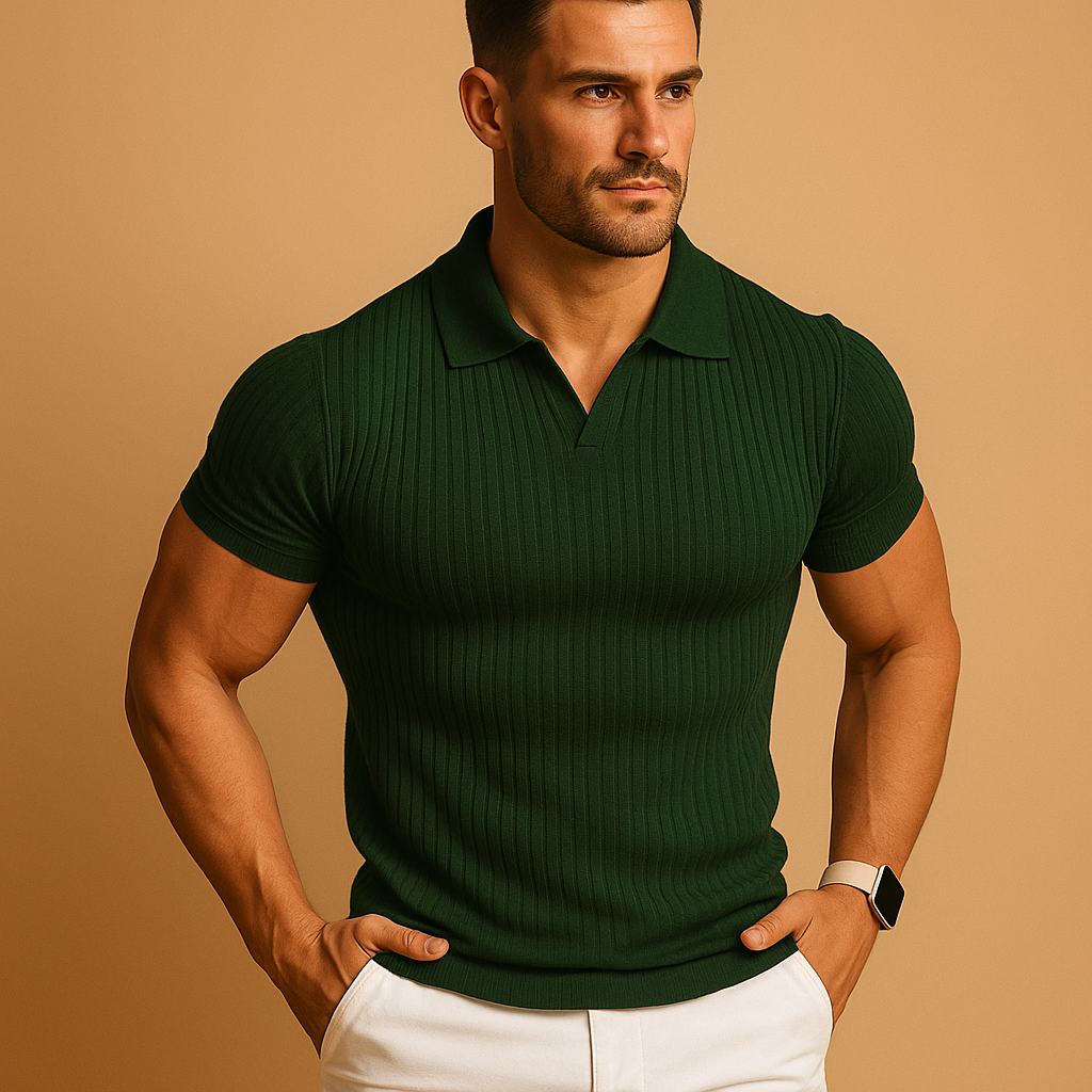 Willem | Men's Slim-Fit Ribbed Polo