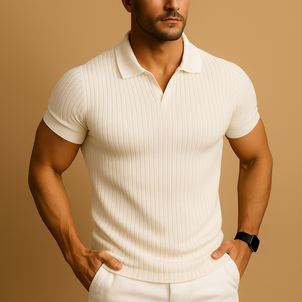 Willem | Men's Slim-Fit Ribbed Polo