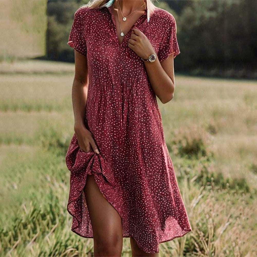 Els | Women's Stylish Collared Midi Sundress
