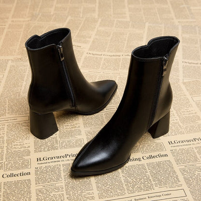 Melanie | Women's Sleek Block-Heel Ankle Boots